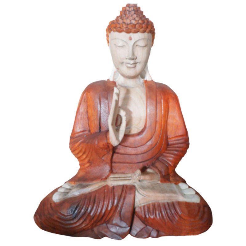 Hand Carved Buddha Statue - 30cm Teaching Transmission
