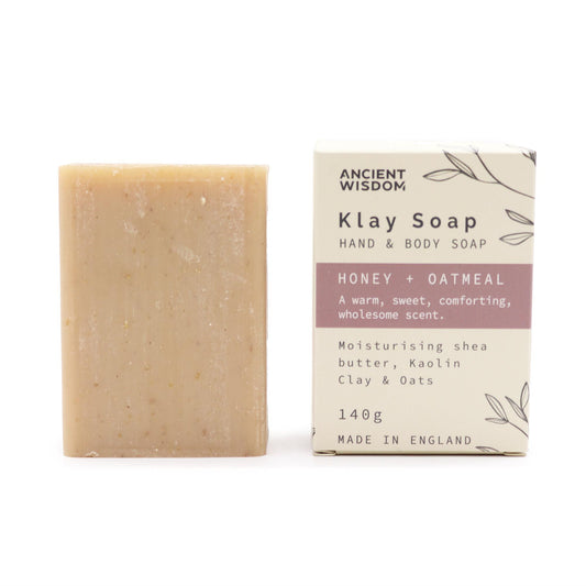 Klay Soap bar with packaging on a white background