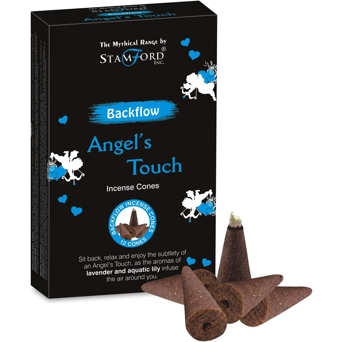 Stamford mythical backflow cones Angel Touch are made using sustainable, natural, and plant-based ingredients, ethically produced in Karnataka, India. 