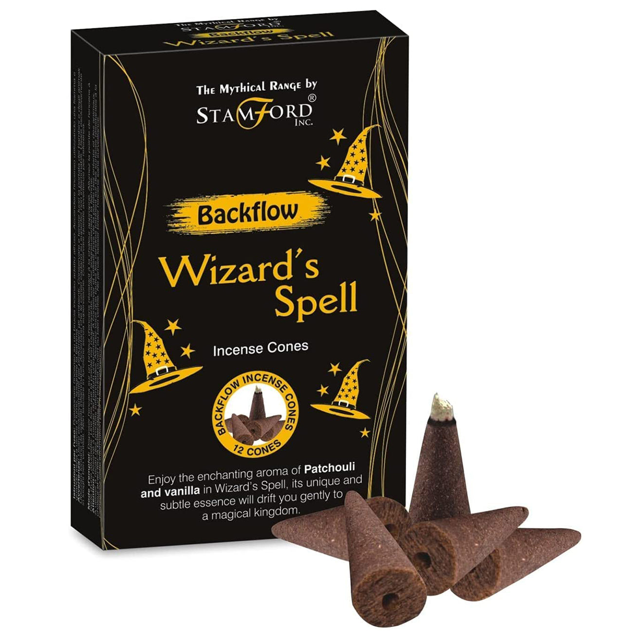 Stamford mythical backflow cones Wizard Spell are made using sustainable, natural, and plant-based ingredients, ethically produced in Karnataka, India. 