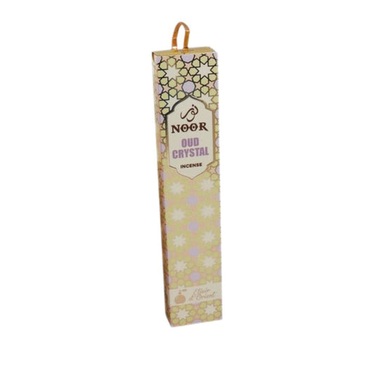 Noor Oud Crystal incense packaging on a white background