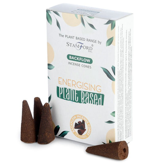 Stamford plant-based backflow cones Energising are made using sustainable, natural, and plant-based ingredients, ethically produced in Karnataka, India. 
