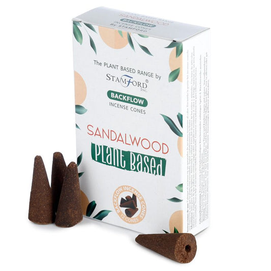 Stamford plant-based backflow cones Sandalwood are made using sustainable, natural, and plant-based ingredients, ethically produced in Karnataka, India. 