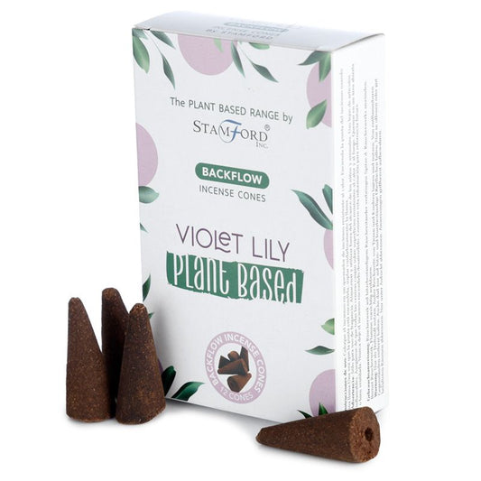 Stamford plant-based backflow cones Violet Lilly are made using sustainable, natural, and plant-based ingredients, ethically produced in Karnataka, India. 