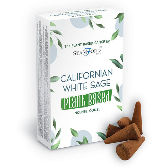 Stamford plant based incense cones Californian White Sage are made using sustainable, natural, and plant-based ingredients, ethically produced in Karnataka, India.