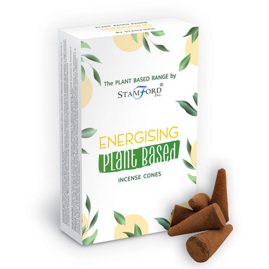 Stamford plant based incense cones Energising are made using sustainable, natural, and plant-based ingredients, ethically produced in Karnataka, India. 
