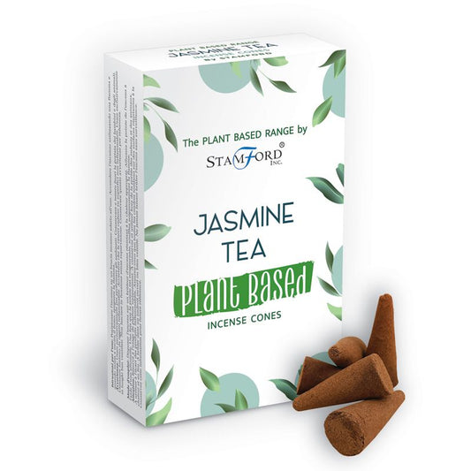 Stamford plant based incense cones Jasmine Tea are made using sustainable, natural, and plant-based ingredients, ethically produced in Karnataka, India.