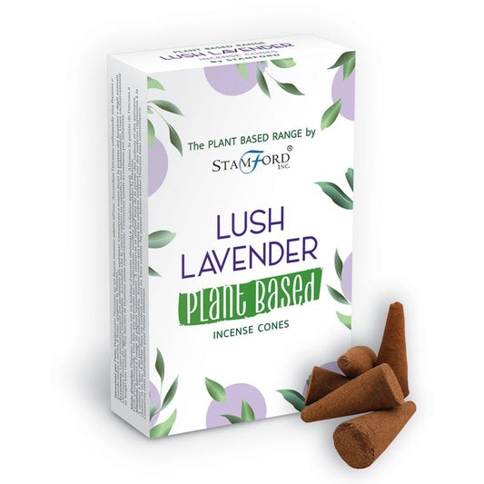 Stamford plant based incense cones Lush Lavender are made using sustainable, natural, and plant-based ingredients, ethically produced in Karnataka, India.