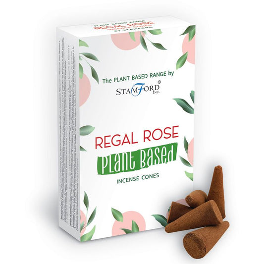 Stamford plant based incense cones Regal Rose are made using sustainable, natural, and plant-based ingredients, ethically produced in Karnataka, India.