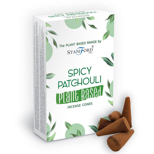 Stamford plant based incense cones Spicy Patchouli are made using sustainable, natural, and plant-based ingredients, ethically produced in Karnataka, India. 