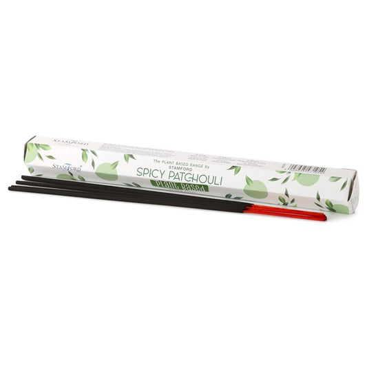 Stamford plant based incense sticks Spicy Patchouli are made using sustainable, natural, and plant-based ingredients, ethically produced in Karnataka, India. 