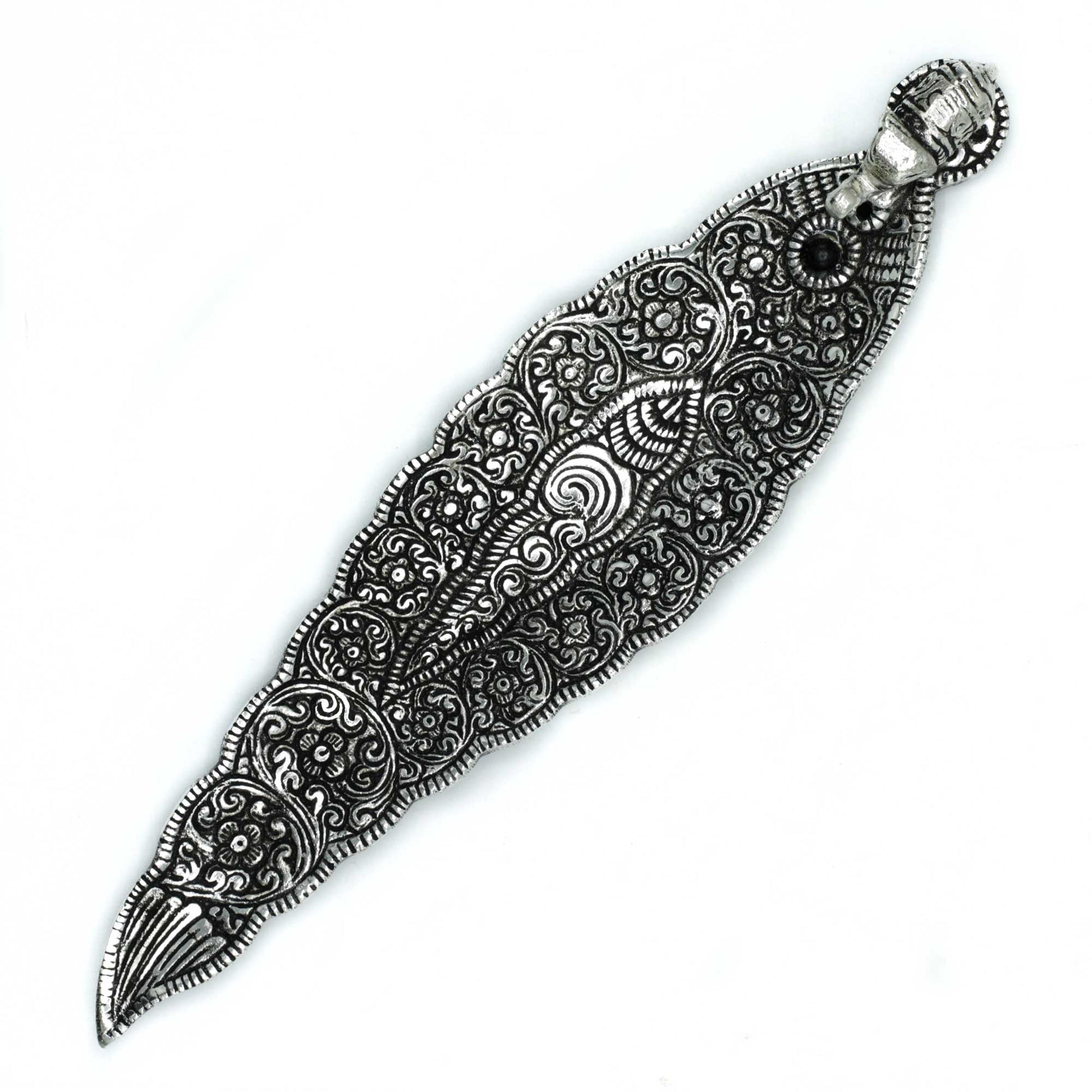 Polished Aluminium Elephant Long Incense Holder, meticulously crafted in India. 