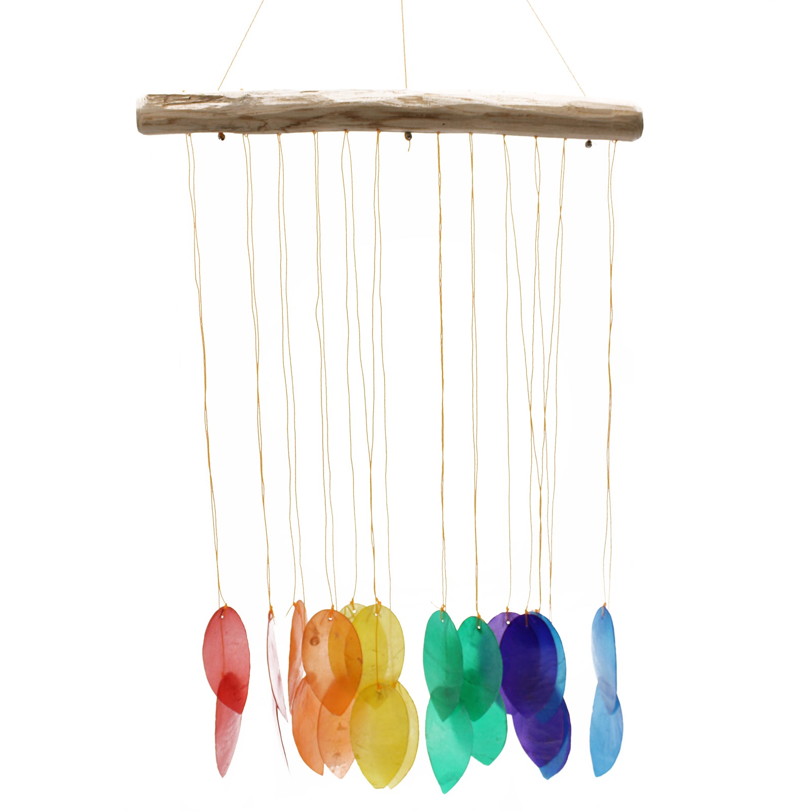 Bring a touch of natural elegance to your space with this handcrafted Rainbow Large Leaf Chime, made by small family businesses in Bali.