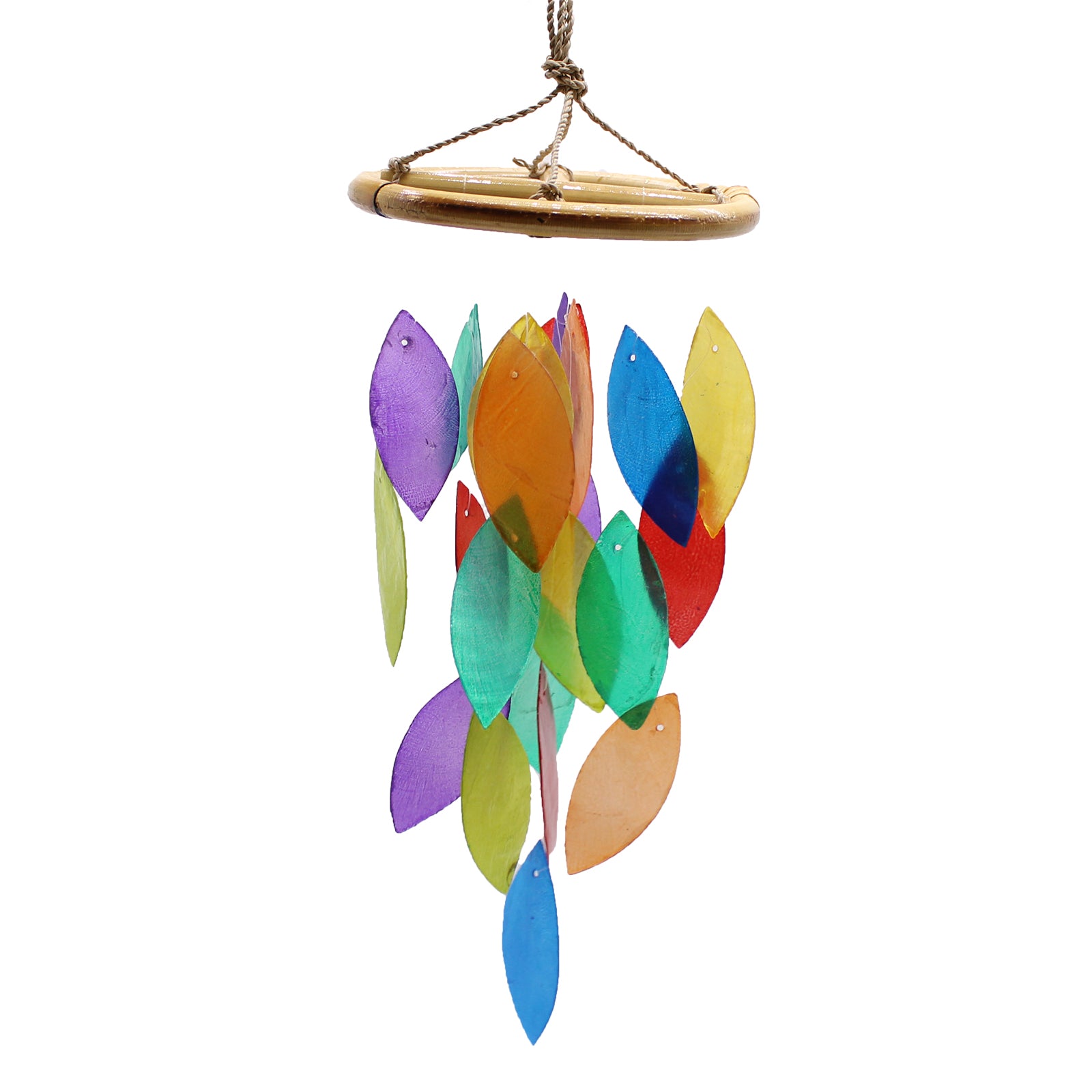 Bring a touch of natural elegance to your space with this handcrafted Rainbow Leaf &amp; Bamboo Drop, made by small family businesses in Bali. 