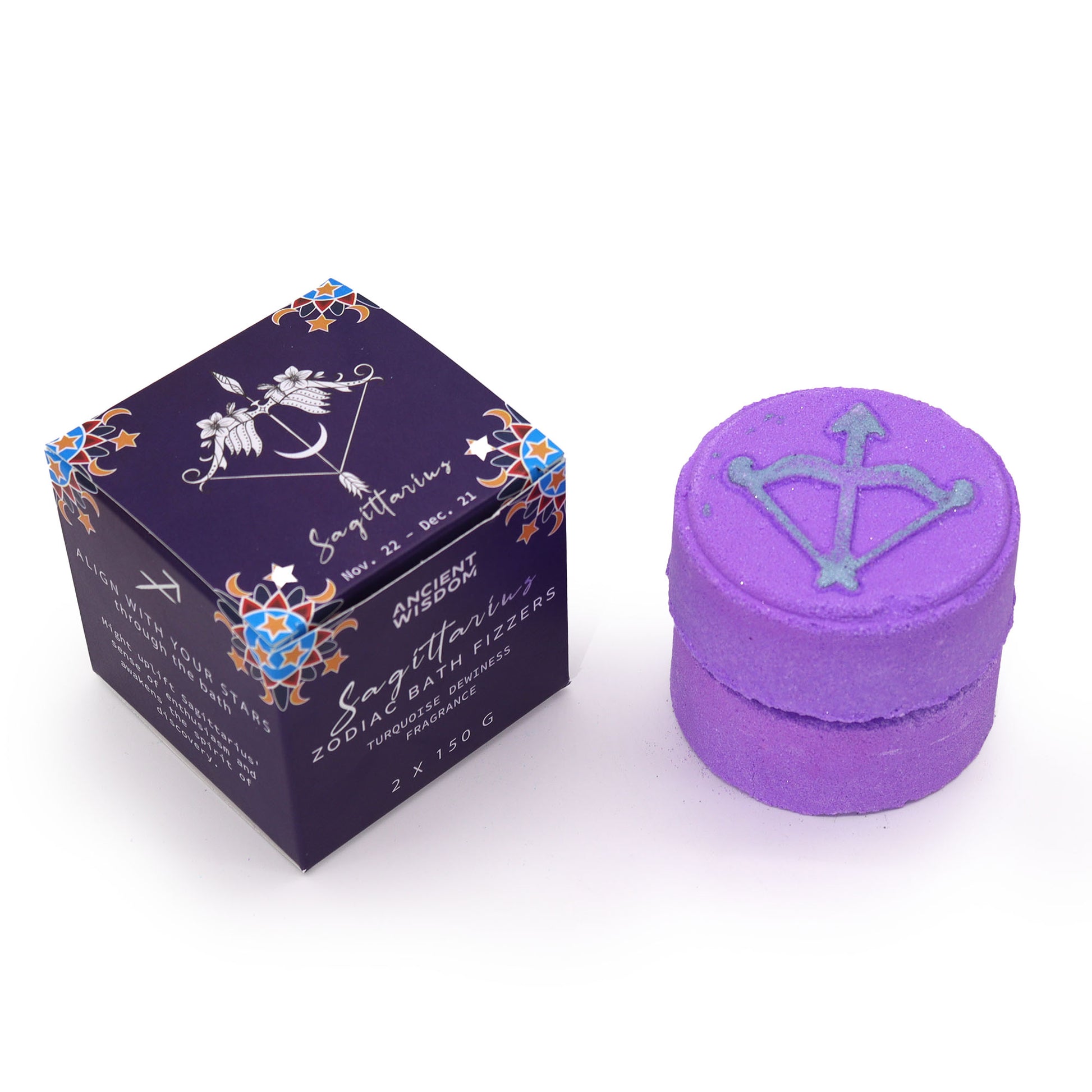 Treat yourself (or someone starry-eyed) to a cosmic soak with our Zodiac Bath Fizzers Sagittarius. The perfect pampering gift for astrology lovers!