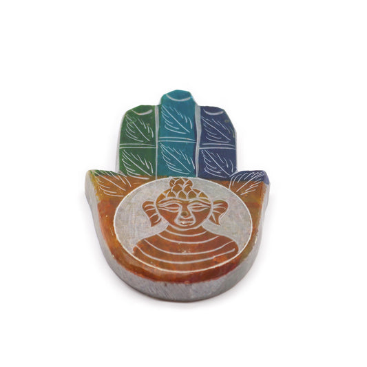 Add a touch of elegance and tranquillity to your space with a soapstone hamsa incense holder Buddah. Crafted from premium-quality soapstone for a durable and timeless design.