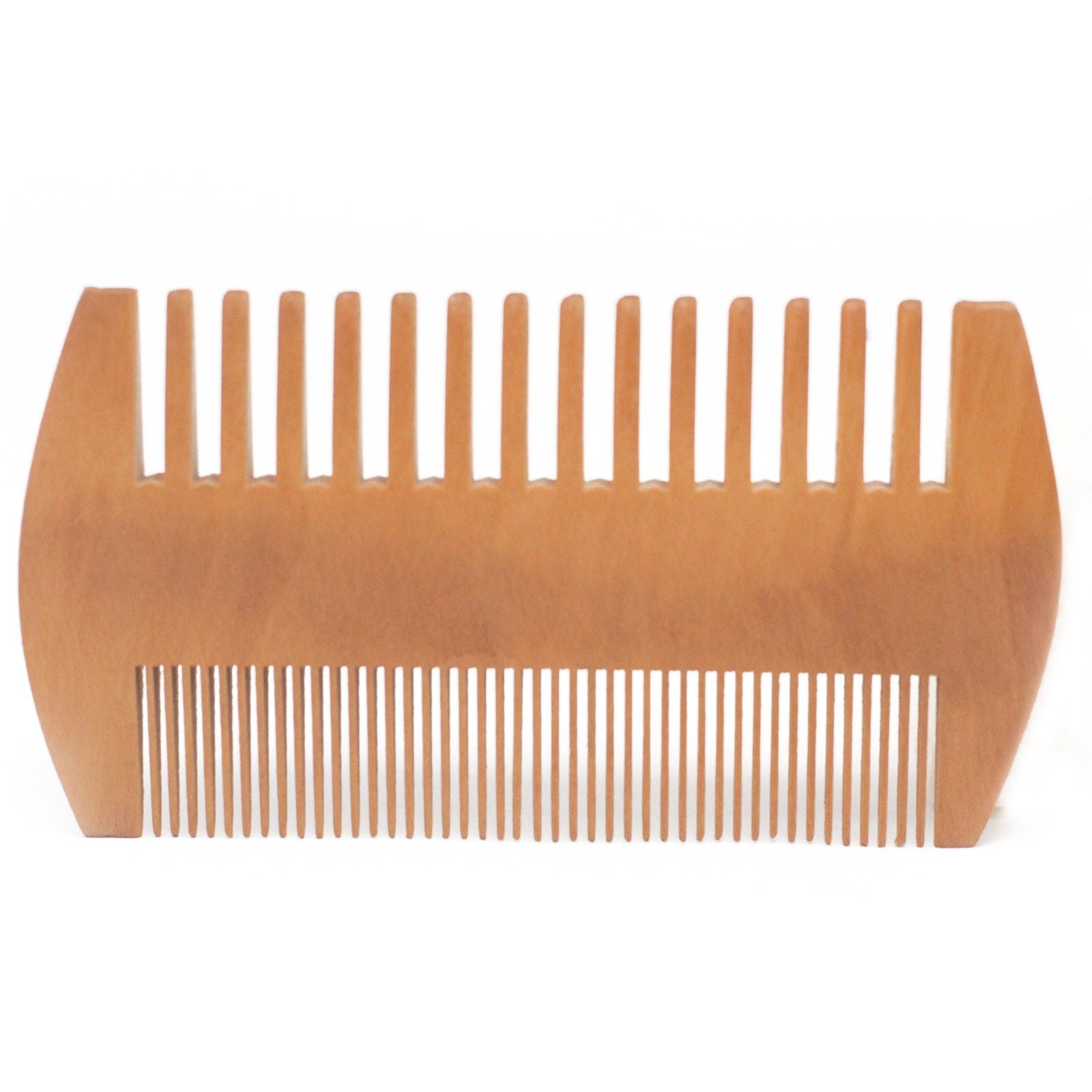 Wooden comb on a white background