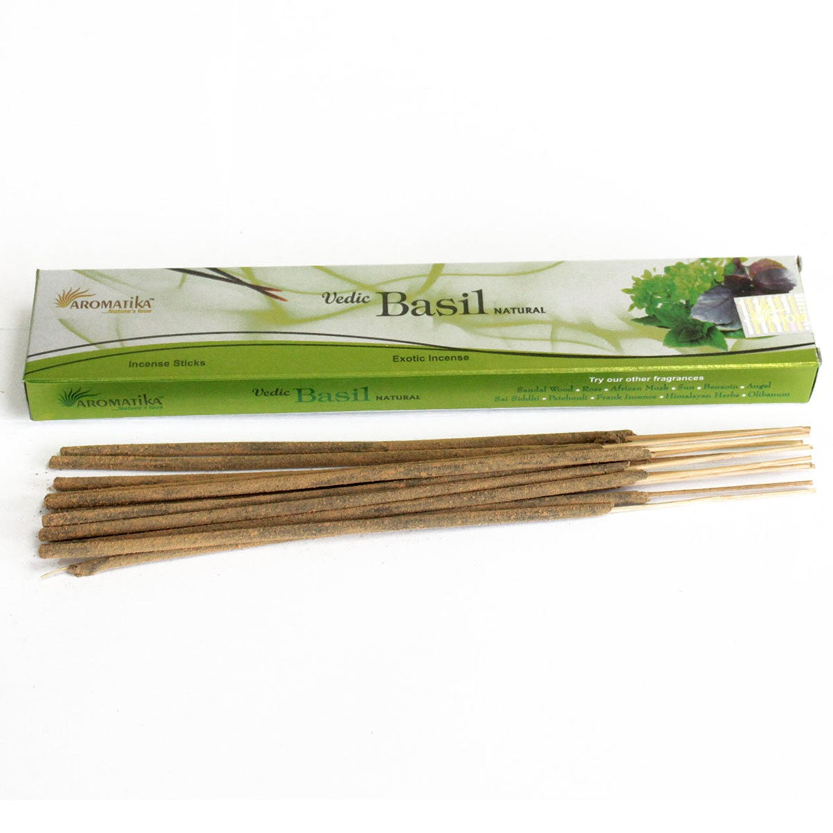 Immerse yourself in the rich, aromatic tradition of Vedic Incense Sticks Basil. Carefully crafted to capture the essence of ancient Hindu Vedic teachings.