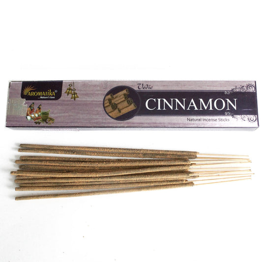 Immerse yourself in the rich, aromatic tradition of Vedic Incense Sticks Cinnamon.&nbsp;Carefully crafted to capture the essence of ancient Hindu Vedic teachings. 