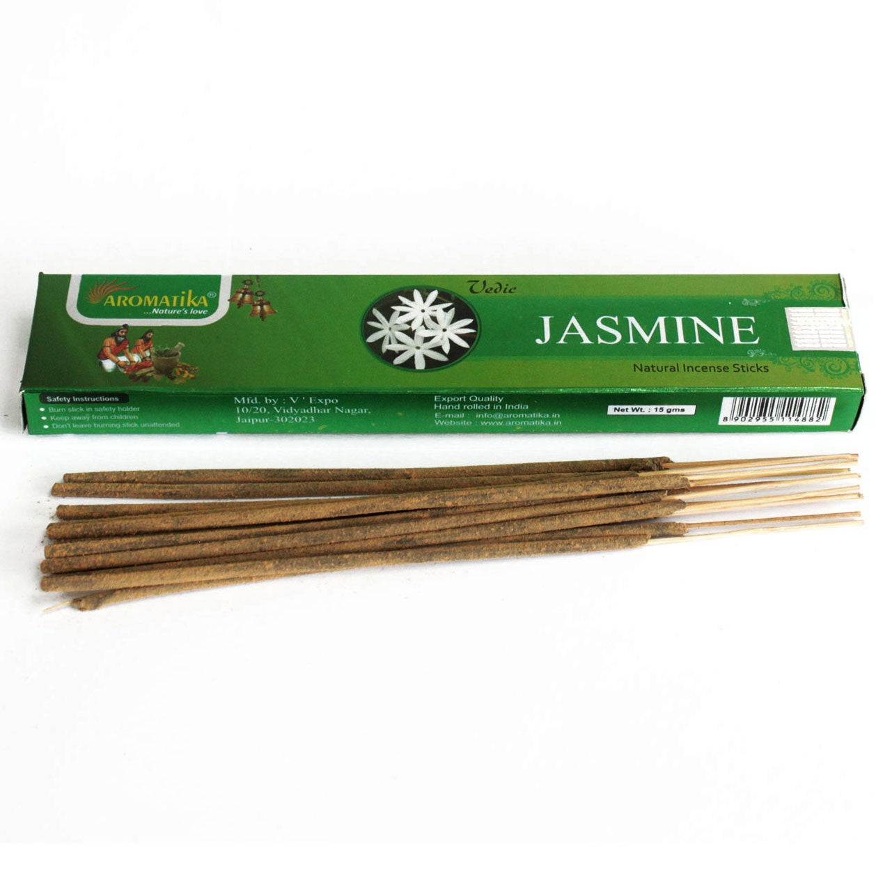 Immerse yourself in the rich, aromatic tradition of Vedic Incense Sticks Jasmine.&nbsp;Carefully crafted to capture the essence of ancient Hindu Vedic teachings. 