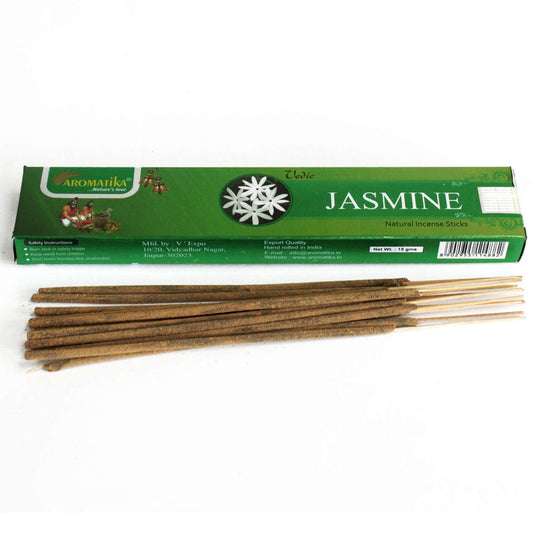 Immerse yourself in the rich, aromatic tradition of Vedic Incense Sticks Jasmine.&nbsp;Carefully crafted to capture the essence of ancient Hindu Vedic teachings. 