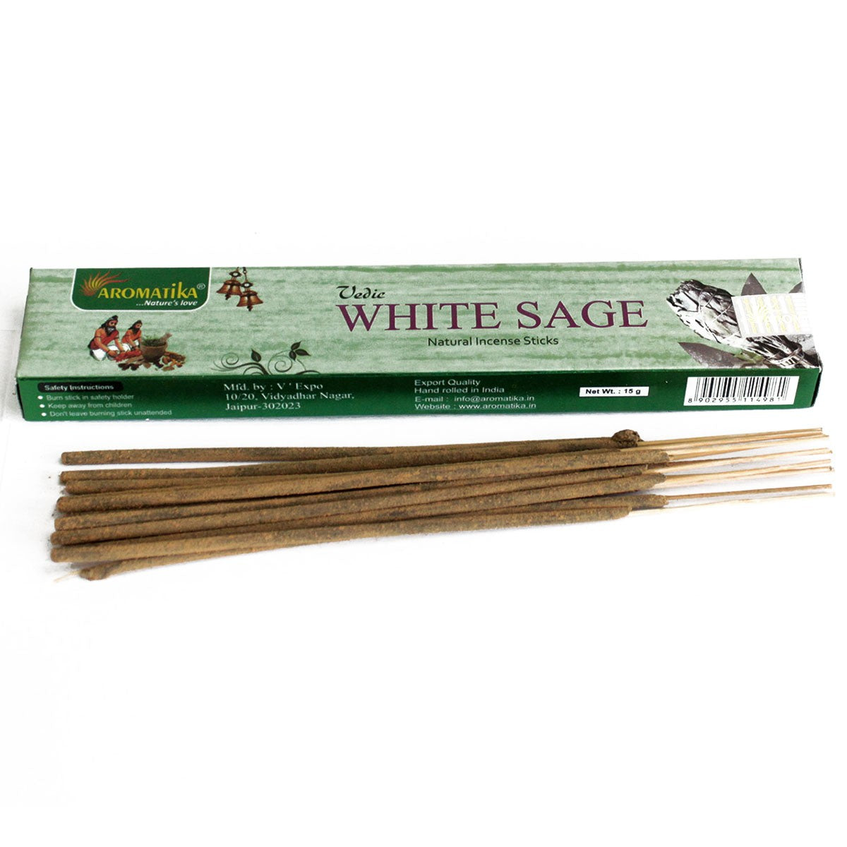 Immerse yourself in the rich, aromatic tradition of Vedic Incense Sticks White Sage. Carefully crafted to capture the essence of ancient Hindu Vedic teachings.