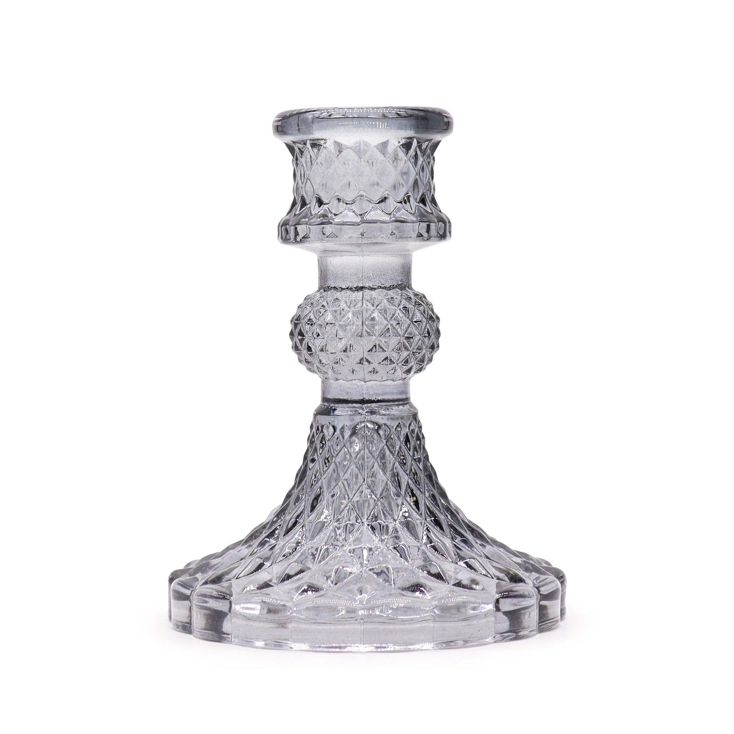 Add a touch of timeless elegance to your dining table or living space with a Vintage Dinner Candle Holder in midnight grey