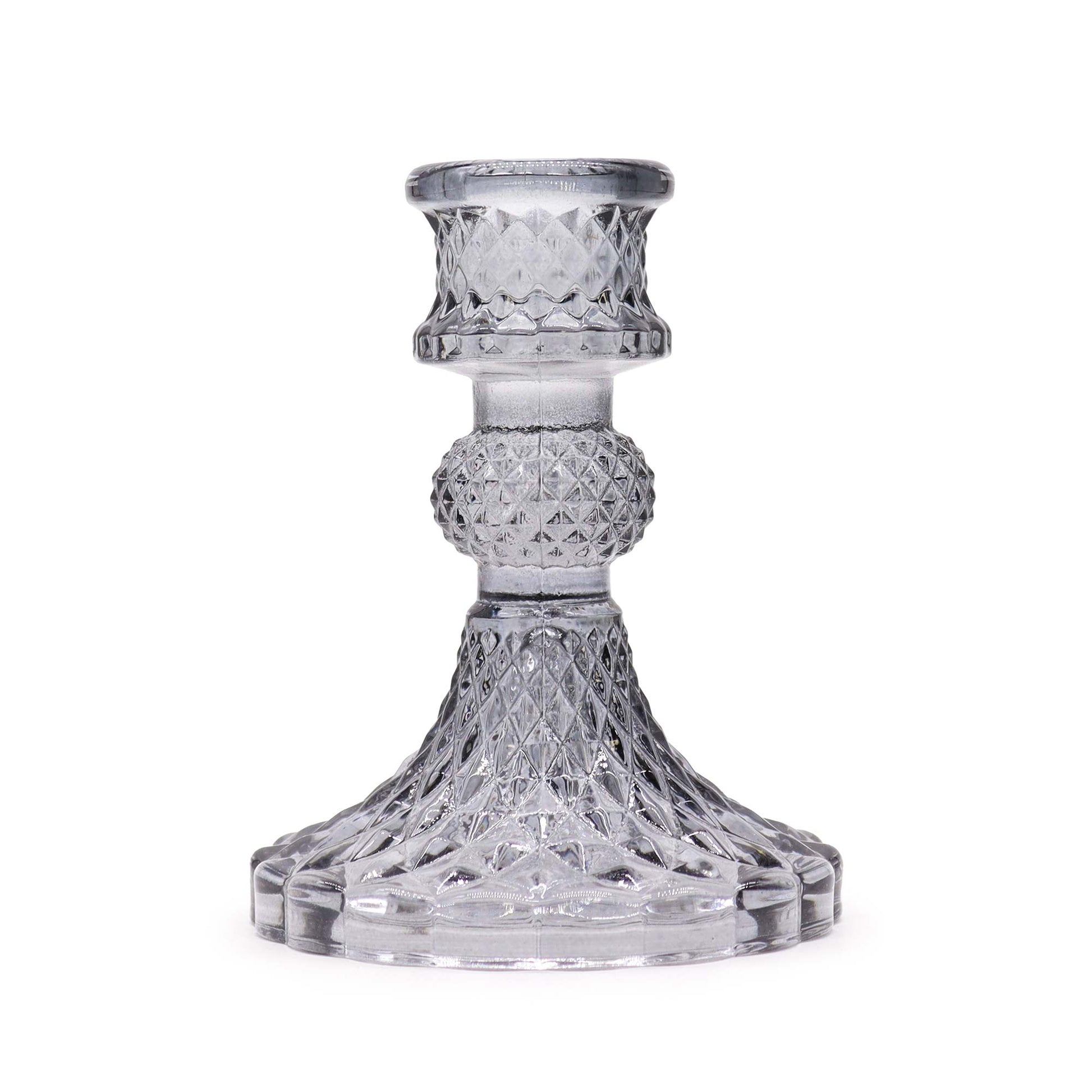 Add a touch of timeless elegance to your dining table or living space with a Vintage Dinner Candle Holder in midnight grey