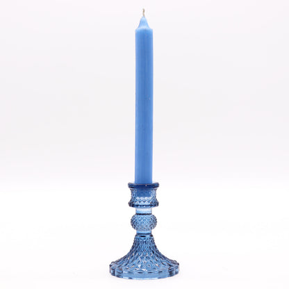  timeless elegance to your dining table or living space with a Vintage Dinner Candle Holder in royal blue. 