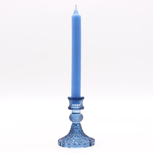  timeless elegance to your dining table or living space with a Vintage Dinner Candle Holder in royal blue. 