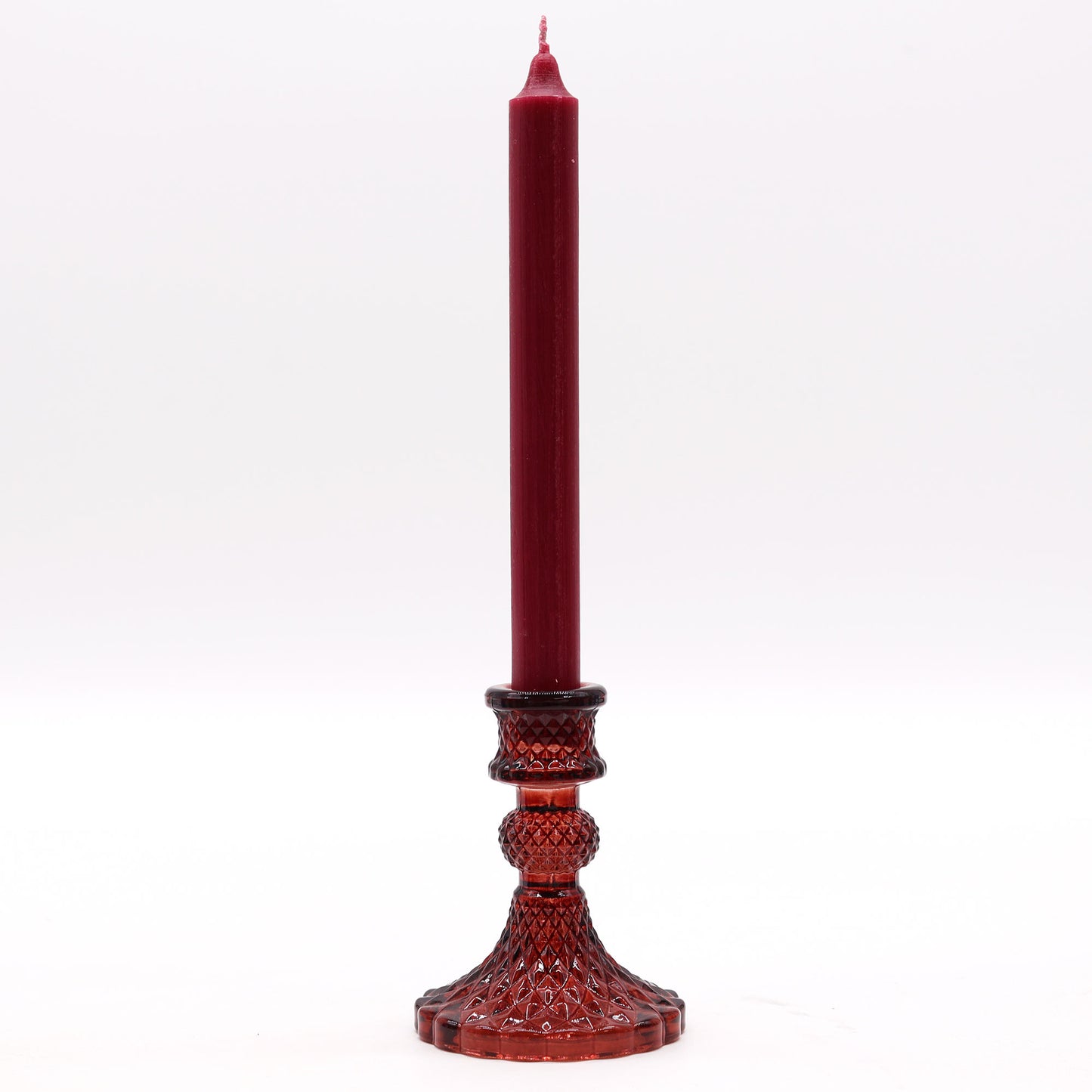 timeless elegance to your dining table or living space with a Vintage Dinner Candle Holder in Vampire Red