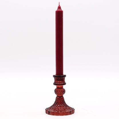 timeless elegance to your dining table or living space with a Vintage Dinner Candle Holder in Vampire Red