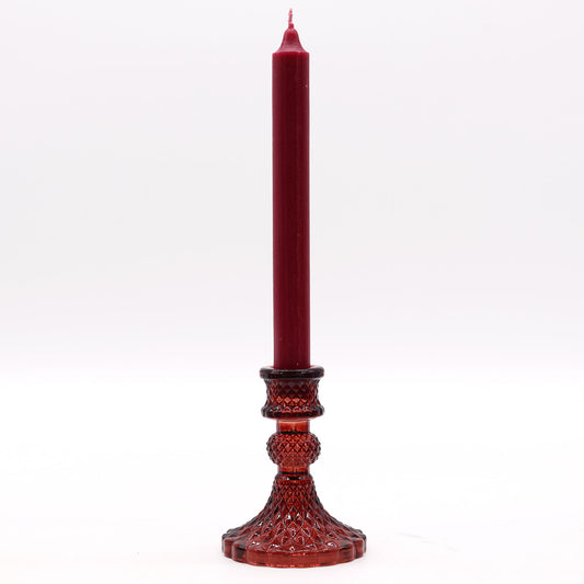 timeless elegance to your dining table or living space with a Vintage Dinner Candle Holder in Vampire Red