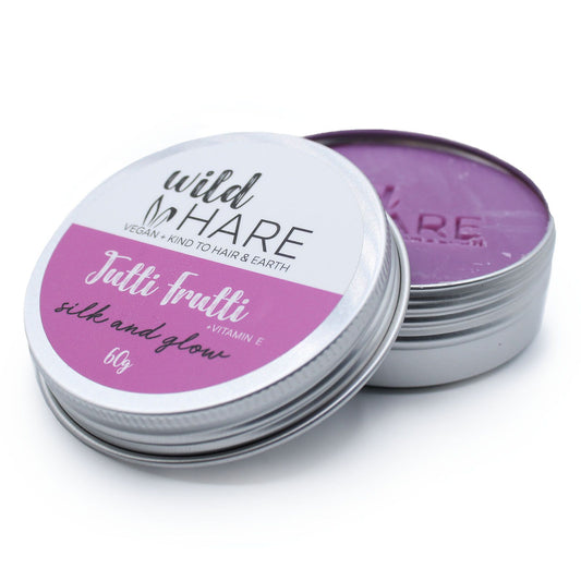 Two tins of 'Wild Hare' Jutti Frutti product on a white background