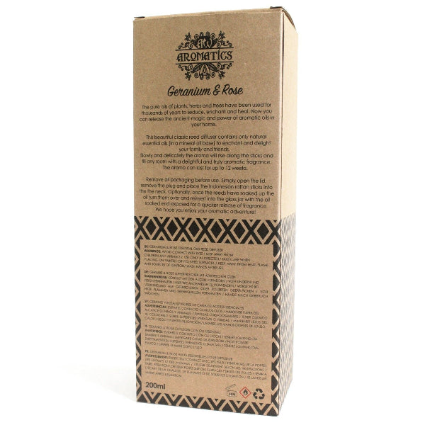 Aromatics Geranium & Rose product packaging on a white background
