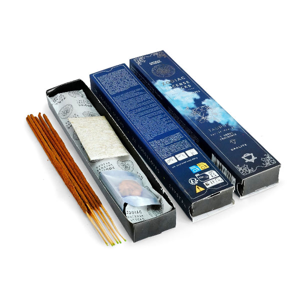 7 Herbs Zodiac Gemstone Crystal Incense Taurus ethically sourced and hand crafted in India boxed