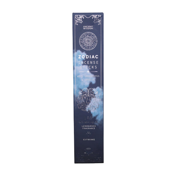 Lemongrass Zodiac Gemstone Crystal Incense Leo ethically sourced and hand crafted in India