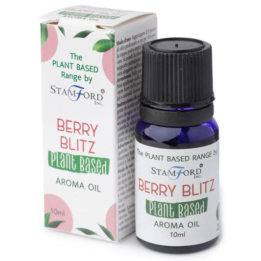 Stamford Berry Blitz plant-based aroma oil bottle and packaging on a white background