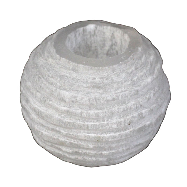 Textured gray sphere on a black background