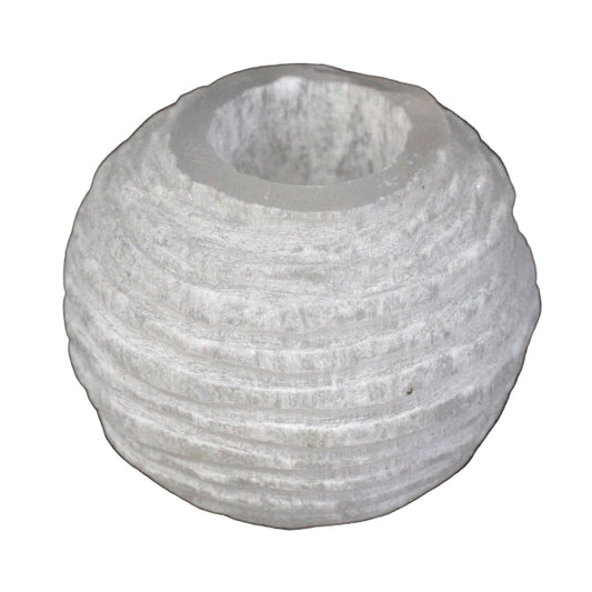 Textured gray sphere on a black background