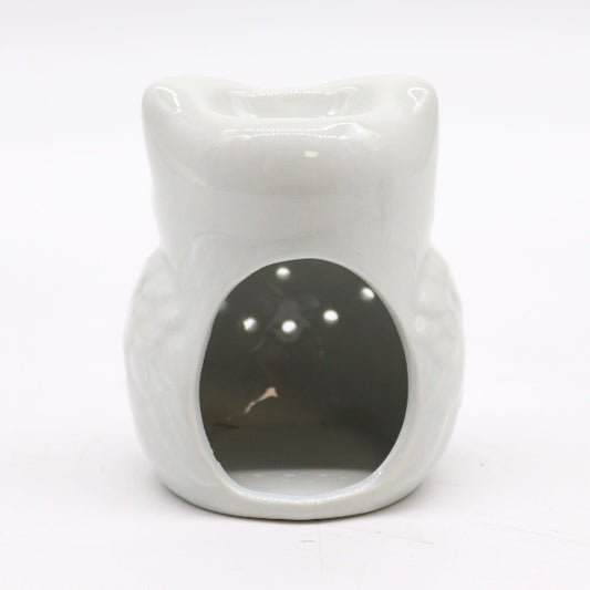 White ceramic wax warmer on a white background