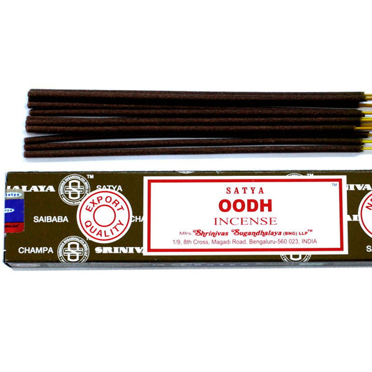 Satya Oodh incense sticks packaging on a white background