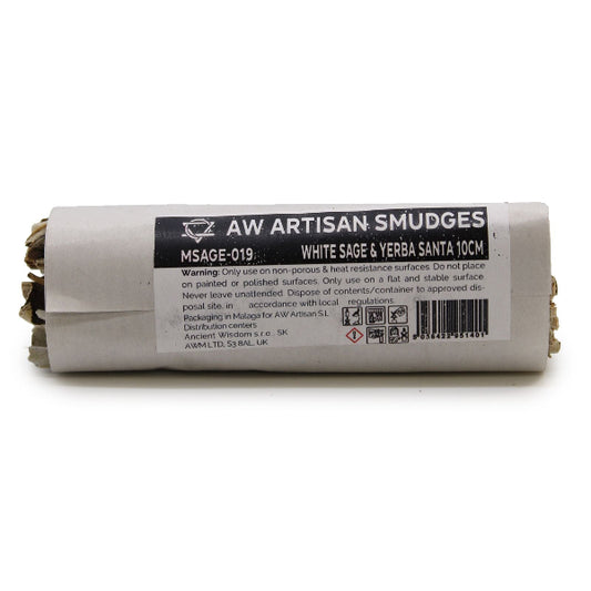 AW Artisan Smudges packaging with label on a white background