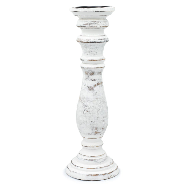 White candle holder on a white background