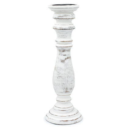 White candle holder on a white background