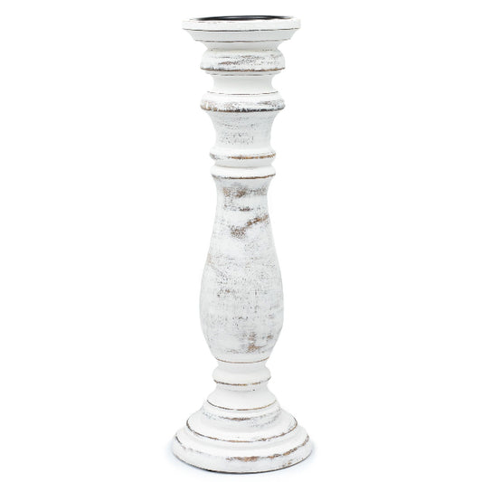 White candle holder on a white background