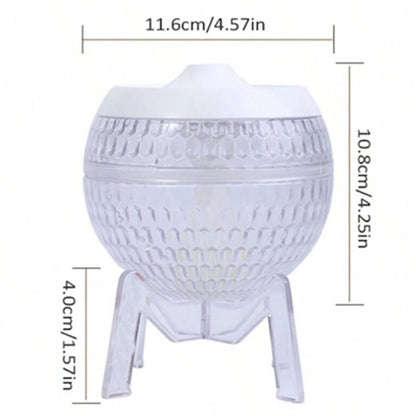 White decorative item with dimensions labeled on a white background