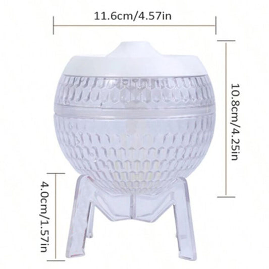 White decorative item with dimensions labeled on a white background
