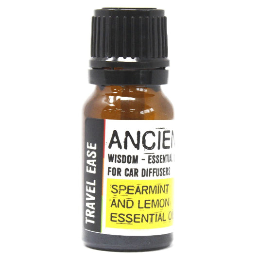 Essential oil bottle with a black cap on a white background