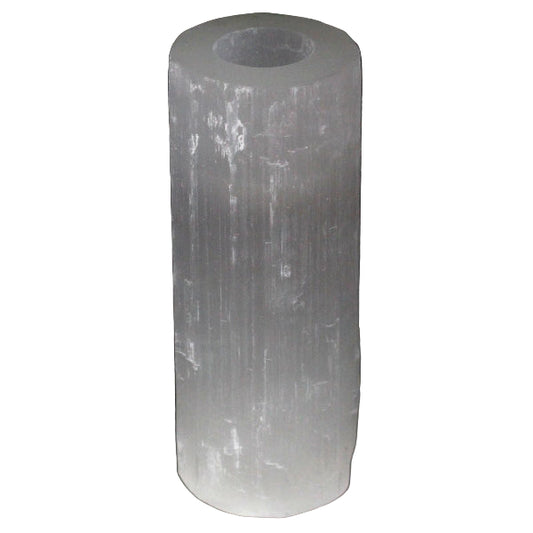 Clear crystal cylinder on a black background